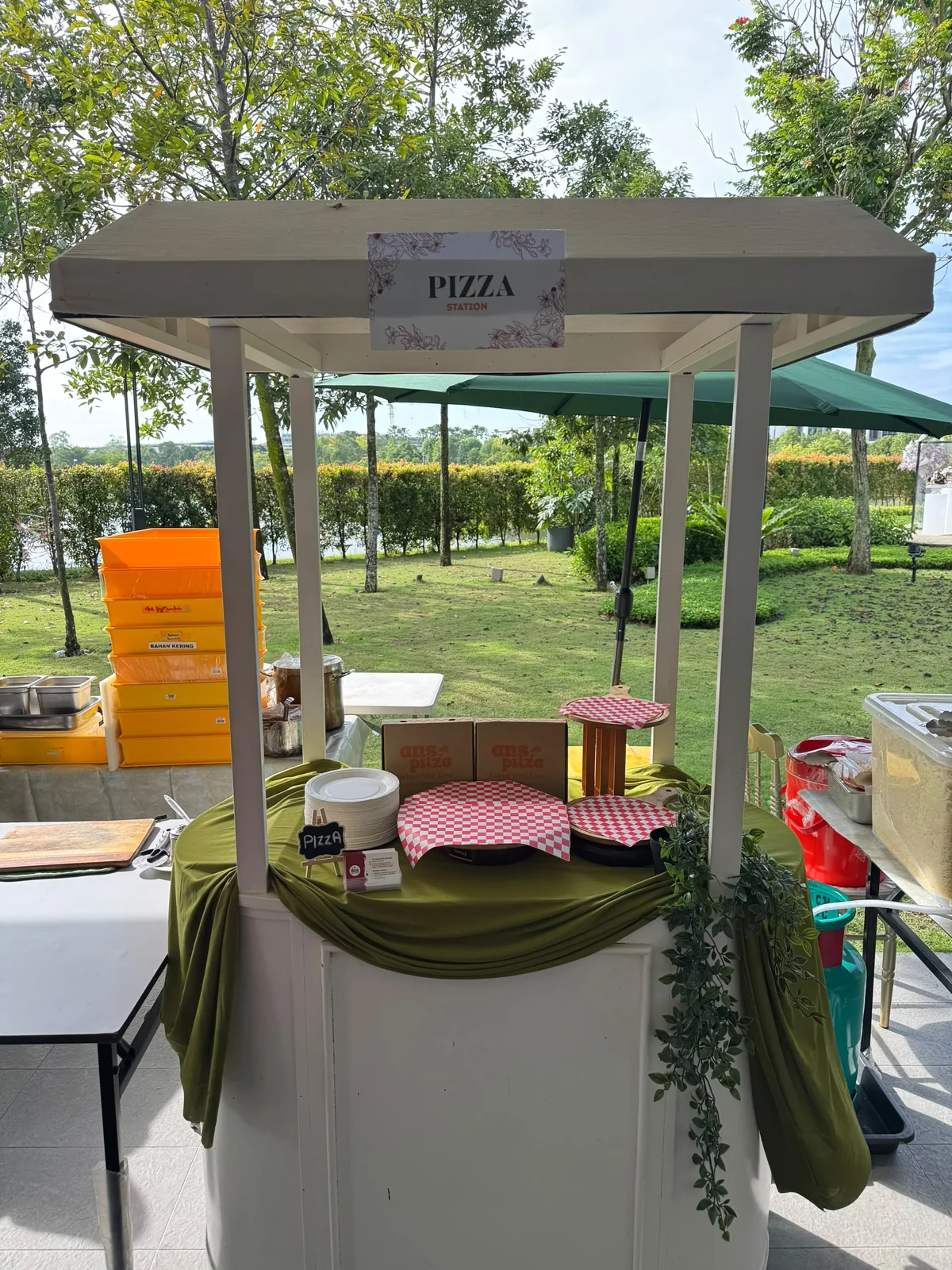Stesen Pizza Ans Catering di lokasi acara